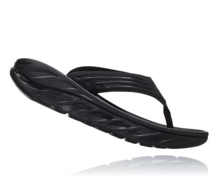 Hoka ORA Recovery Flip 2 Barbati - Sandale Negrii / Gri Inchis | RO-x6s5cmi